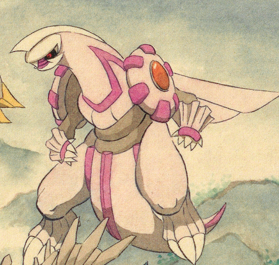 Celestial Genesis – A Sinnoh Myth Scroll  (27×27cm High-Detail Print)