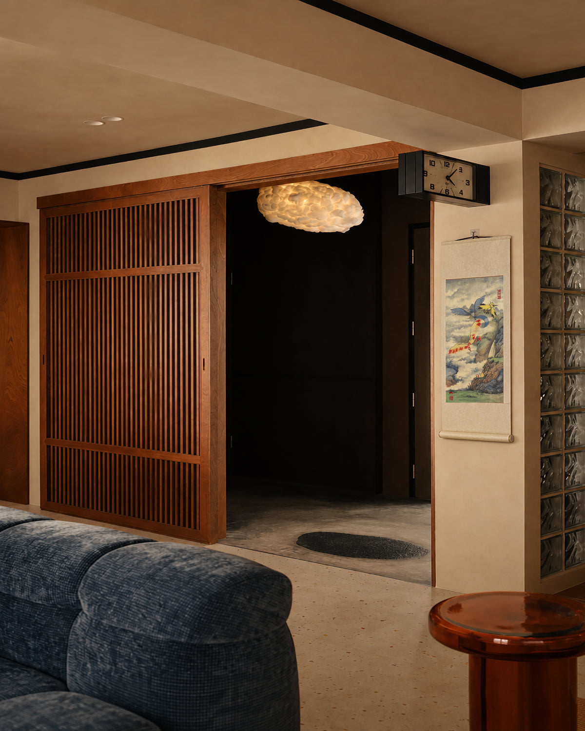 Paint No.30 — hanging scroll, angled room view