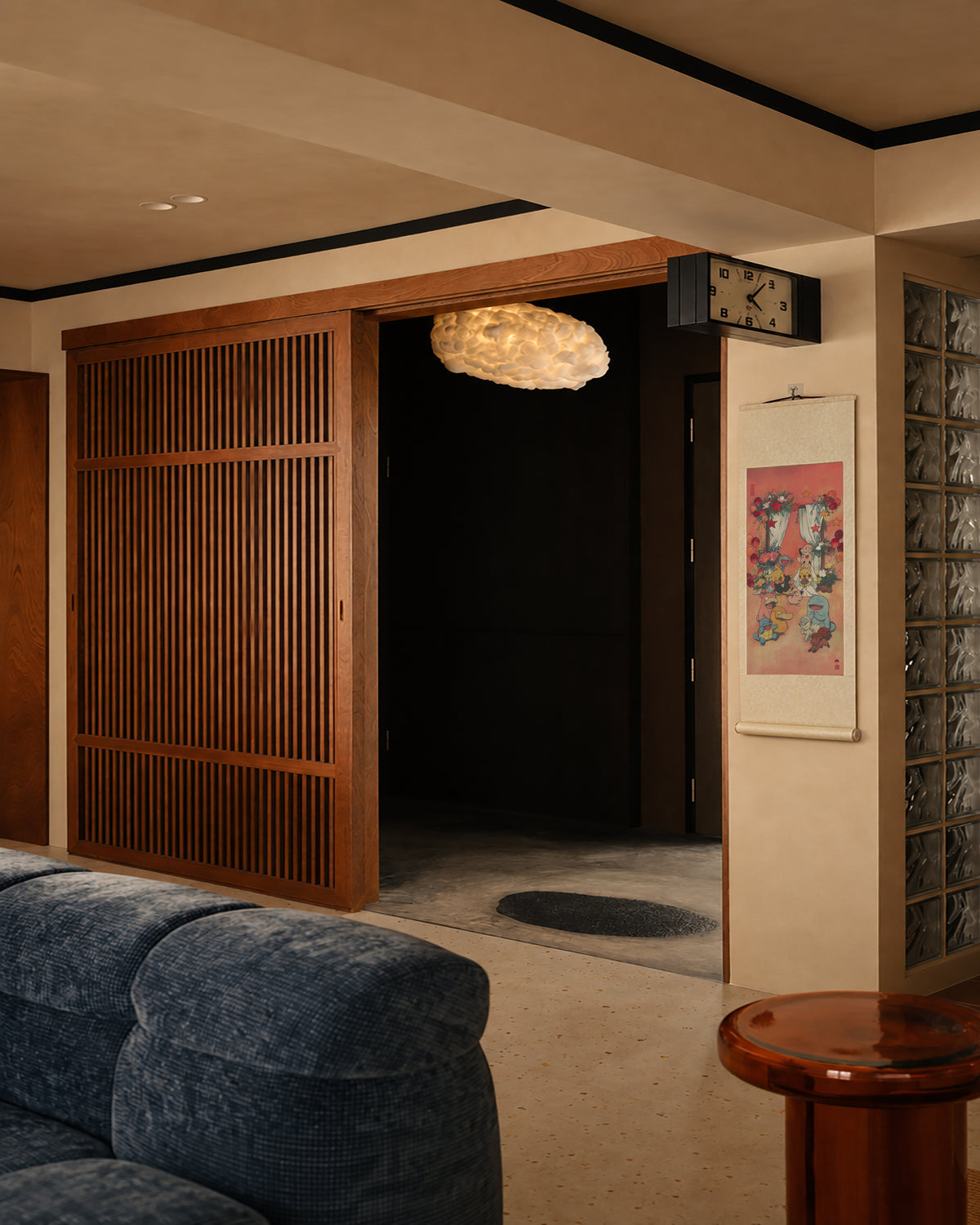 Paint No.36 — hanging scroll, angled room view